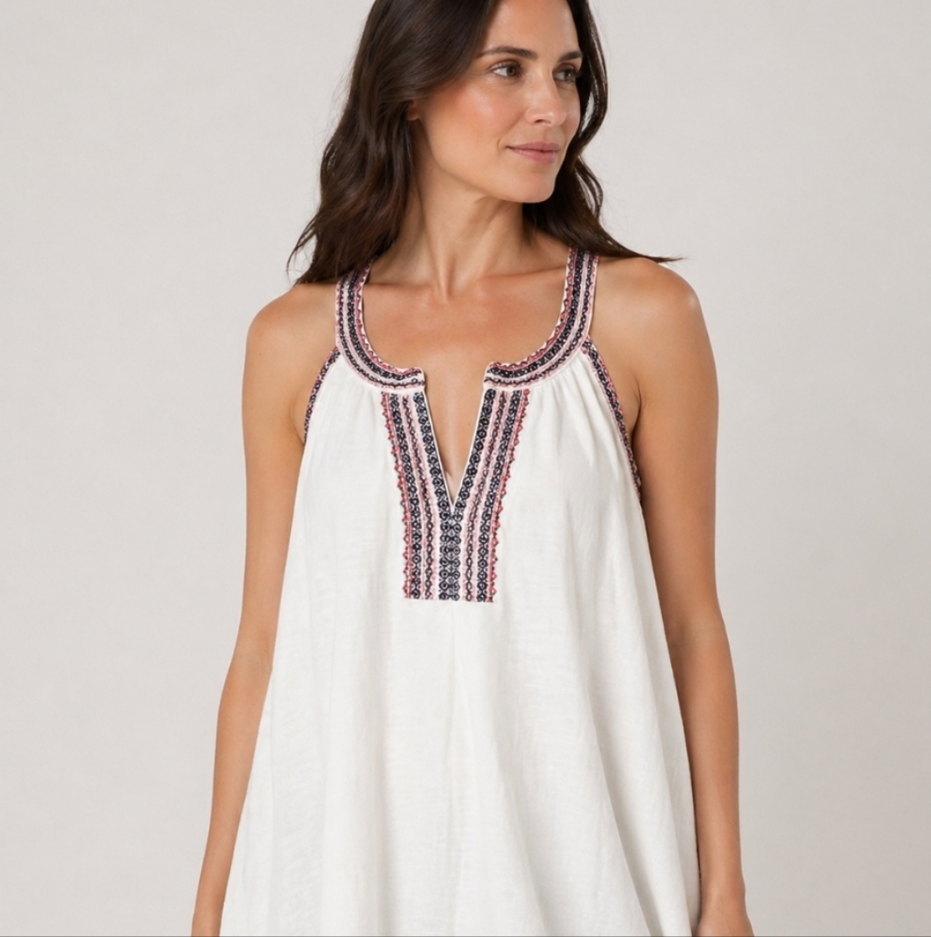 Two By Vince Camuto Oversized High Low Embroidered
